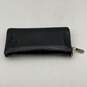 Womens Black And Gold Leather Card Holder Zip-Around Wallet image number 2