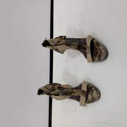 Women's Donald J Pliner Majio Tortoise Patent Croc Elastic Cork Open Toe Wedge Sandals 6.5