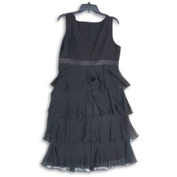 Talbots Womens Black Surplice Neck Sleeveless Tiered A-Line Dress Size 12 alternative image
