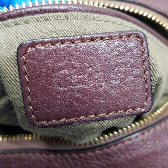 AUTHENTICATED Chloe Marcia Purple Calfskin Leather Hobo Handbag image number 4
