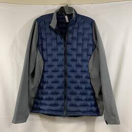 Men's Blue/Grey Adidas Puffer Jacket, Sz. 2XL