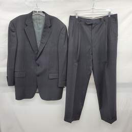Authenticated Burberry Kensington Pinstripe 2 Piece Wool Suit Size 43R