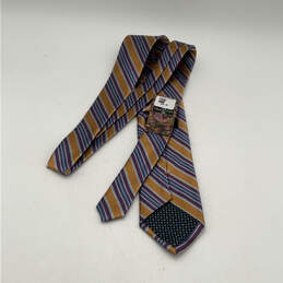 NWT Mens Multicolor Silk Striped Four-In Hand Adjustable Designer Neck Tie alternative image