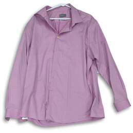 Michael Kors Mens Pink White Plaid Shirt Size 18