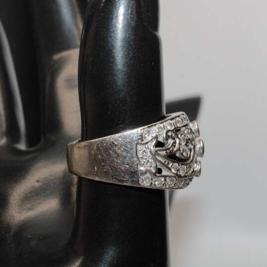 14K White Gold Diamond Accent Ring(Size 6.5)-5.9g image number 2