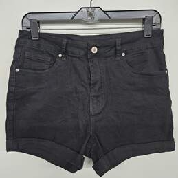 High Waisted Summer Elastic Jean Shorts Folded Hem