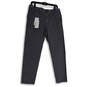 NWT Womens Gray Flat Front Slash Pocket Straight Leg Ankle Pants Size 40 image number 1