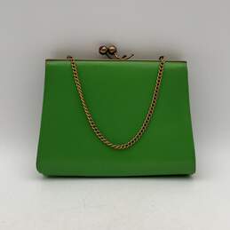 Naturalizer Womens Green Link Chain Strap Inner Pocket Clutch Handbag