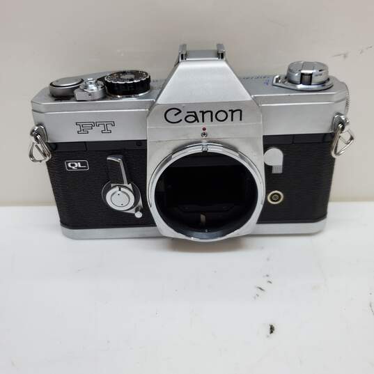 Canon FT QL SLR 35mm Film Camera Silver Body Only image number 1