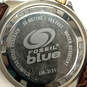 Designer Fossil Blue AM-3131 Silver-Tone Stainless Steel Analog Wristwatch image number 4