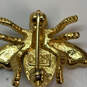 Designer Joan Rivers Gold-Tone Rhinestone Bee Shape Fashionable Brooch Pin image number 4