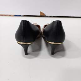 Calvin Klein Women's Black & Beige Pointed Toe Kitten Heel Pumps Size 7M alternative image
