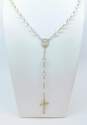 Vintage Aurora Borealis & Silver Tone Rosary Prayer Beads 73.5g image number 3