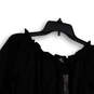 NWT Womens Black Pleated Bell Sleeve Off The Shoulder Blouse Top Size S image number 3