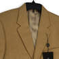 NWT Womens Tan Notch Lapel Flap Pocket Long Sleeve Two Button Blazer Sz 40S image number 3