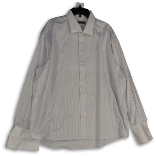 Mens White Long Sleeve Spread Collar Comfort Dress Shirt Size 47/18.5 XXL image number 1