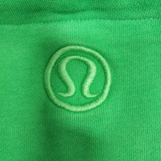 Lululemon Men's Green Cotton Full Zip Hoodie with Chest Pocket Size L image number 4