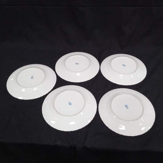 Set Of 5 Camelot Gracious Japan 1990 White Plates image number 2