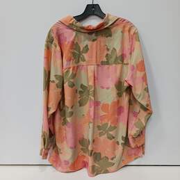 Women’s First Issue by Liz Claiborne Floral Long-Sleeve Sheer Blouse Sz 2 alternative image