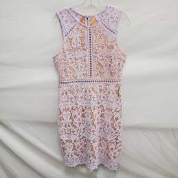 Lulus WM's Dream Life Lavender Lace Bodycon Crochet Midi Dress Size M alternative image