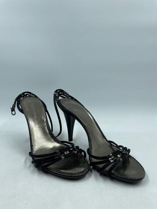 Authentic Giorgio Armani Black Strappy Sandals W 7 image number 3
