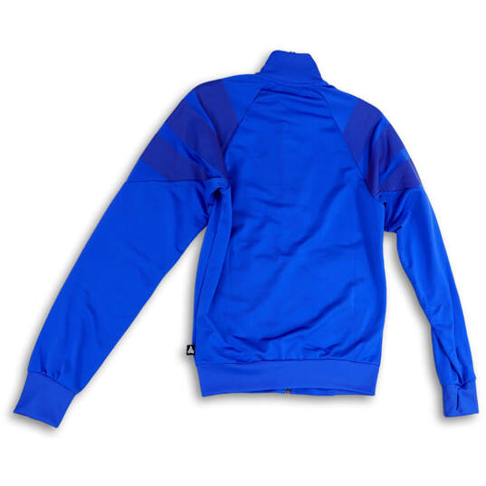 NWT Mens Blue Long Sleeve Mock Neck Pockets Full-Zip Track Jacket Size XS image number 2