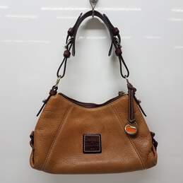 Vintage Dooney & Bourke Brown Pebbled Leather Shoulder Bag