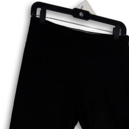 Womens Black Elastic Waist Pull-On Activewear Ankle Legging Size Medium image number 3