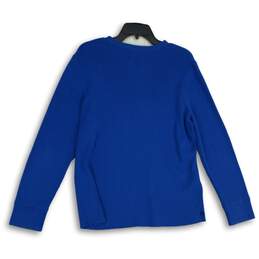 Lauren Ralph Lauren Womens Blue Long Sleeve Henley Neck T-Shirt Size 2X alternative image