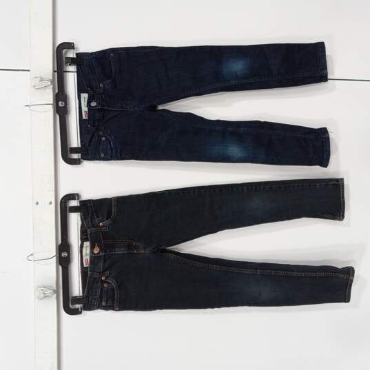 Bundle of 2 Assorted Boy's Blue Jeans Size 8 Reg & 10 Reg image number 1