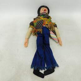 Vintage Juro Novelty Emmett Kelly Jr. Ventriloquist Talking Clown Hobo Doll