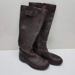 Kodiak brown leather waterproof tall boots women's 6.5