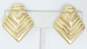 14K Yellow Gold Clip-On Statement Earrings 6.9g image number 1