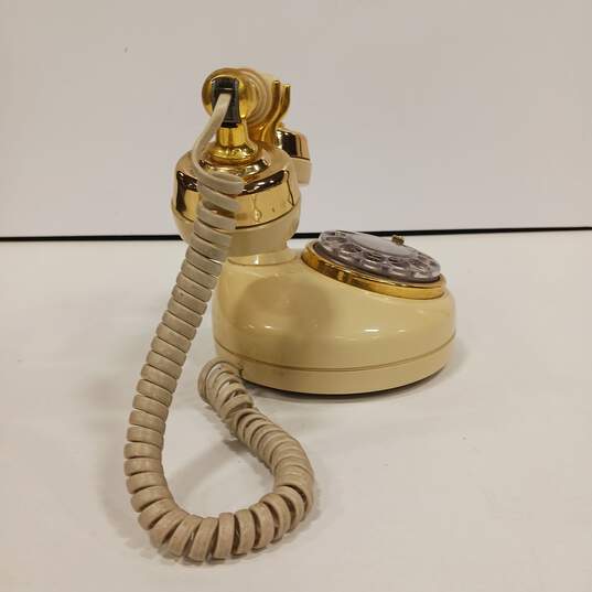 Tan w/ Gold Tone Rotary Phone image number 7