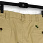 Mens Beige Pineapple Print Slash Pocket Flat Front Chino Shorts Size W33 image number 4