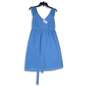 NWT A Pea In The Pod Womens Blue Lace V-Neck Sleeveless Tie Back A-Line Dress S image number 1
