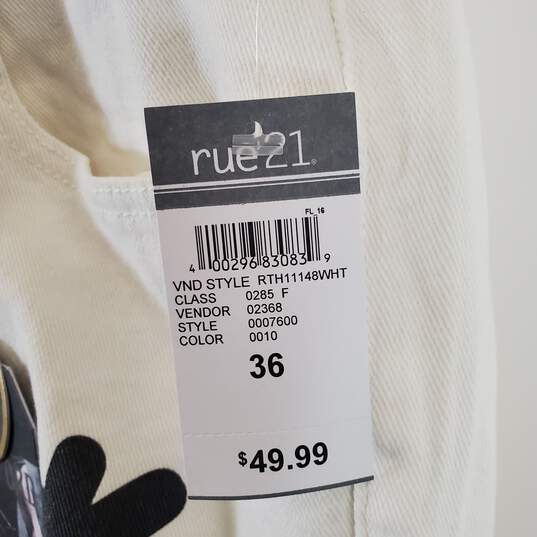 Rutherford Rue 21 Men Denim White Jeans 36 NWT image number 3
