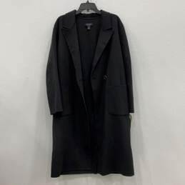 NWT Halogen Mens Black Peak Lapel Long Sleeve Overcoat Blazer Jacket Size 1X