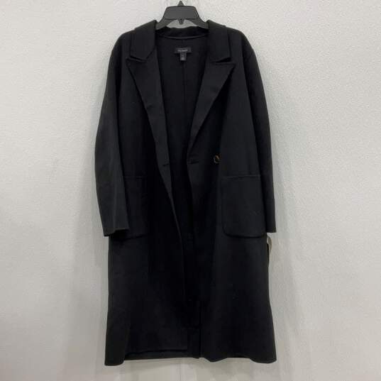 NWT Halogen Mens Black Peak Lapel Long Sleeve Overcoat Blazer Jacket Size 1X image number 1