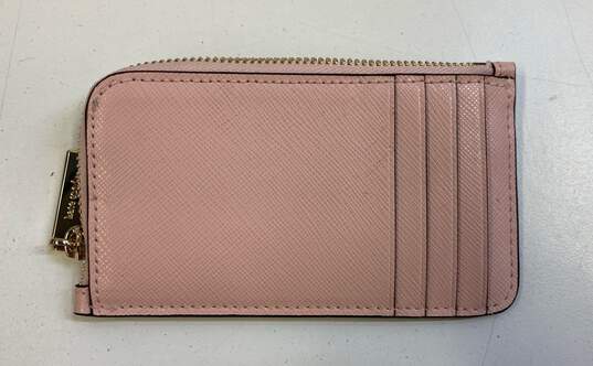 Kate Spade Madison Saffiano Leather Top Zip Card Wallet Pink image number 2