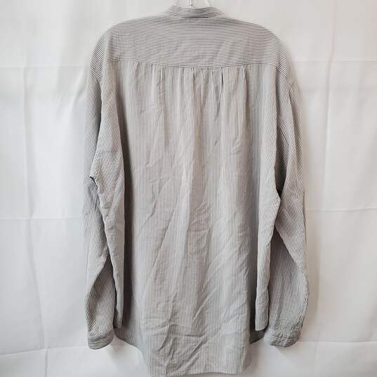Giorgio Armani Collezioni Men's Striped Long Sleeve Shirts Size M image number 3