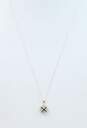10K Yellow Gold CZ Pendant Necklace 2.4g image number 1