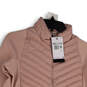NWT Womens Pink Thermal-Fit Mock Neck 1/2 Zip Athletic Jacket Size XS image number 3