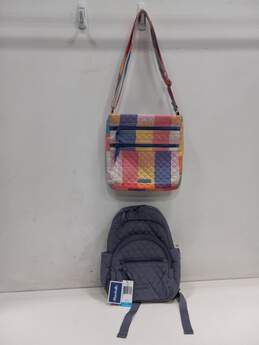 2 Vera Bradley Crossbody Bag and Essential Compact Backpack