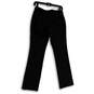 Womens Black Flat Front Pockets Stretch Bootcut Leg Ankle Pants Size 0P image number 2