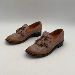 Bed Stu Mens Brown Leather Tasseled Wingtip Slip-On Brogue Dress Shoes Size 7.5 alternative image