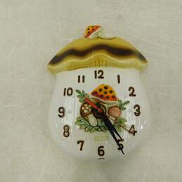 Vintage Merry Mushroom Ceramic Clock