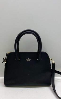 Kate Spade Cedar Street Maise Black Leather Shoulder Satchel Bag