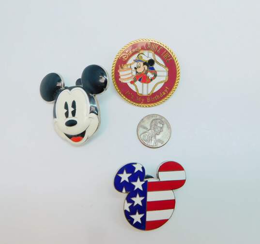 Disney Patriotic Birthday & Mickey Mouse Head Collectible Enamel Pins 54.8g image number 5