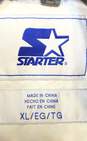 Starter Mens White Golden State Warriors Basketball NBA Bomber Jacket Size XL image number 3